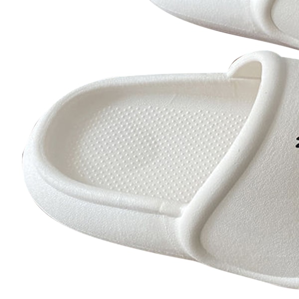 Kvinders Tykke Sål Slide Sandaler Anti-Skridsikker Komfortable Moderne Søde Dame-Tøfler til Sommer Hvid 38‑39 (Passer til 37-38 Størrelse Fødder at Bære)