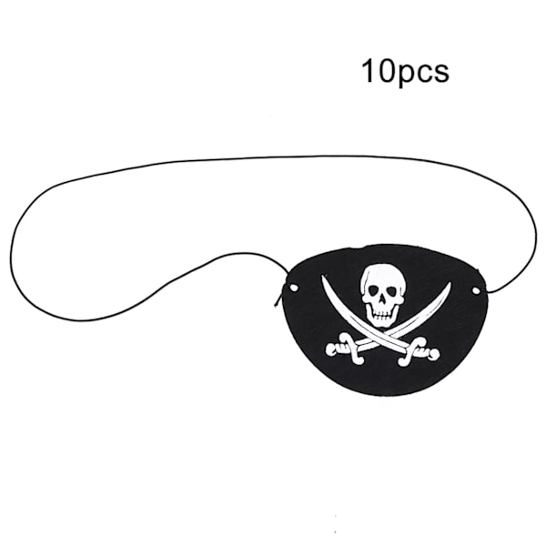 10 st/påse Halloween Pirat Ögonlapp Kostymer Dödskalle Ögonskydd Cover Mask Piratfest Tillbehör