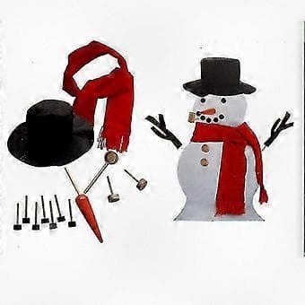 Festlig Bomull Dekorativ Snømann Dukke Julebordsfigur