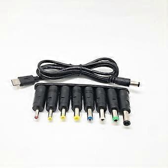 USB C PD Type C til 12V 3.5/4.0/4.8/5.5mm 8in1 Strømkabel til Router CCTV LED Strip Lys