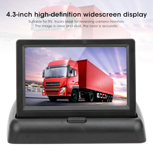 4,3 tum TFT LCD-monitor för bilkamera, hopfällbar backkamera för husbil, lastbil, buss