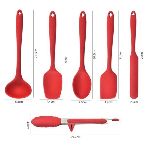 Silikonspatelset integrerat sömlöst - Hög värmebeständig non-stick bakspatelset flexibelt