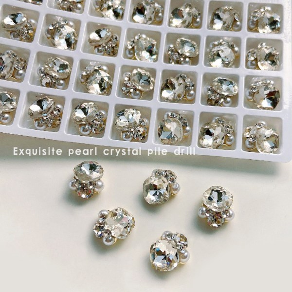 20 stk Nail Crystal Rhinestones, Nail Diamonds Glas Metal Gems