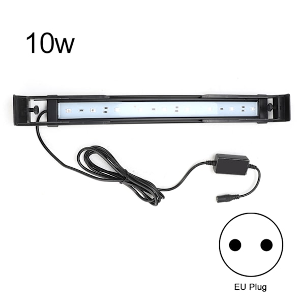 Akvarielampa med LED-fäste, justerbar färgad belysning, styrs via telefonapp, 100-240VEU 10W