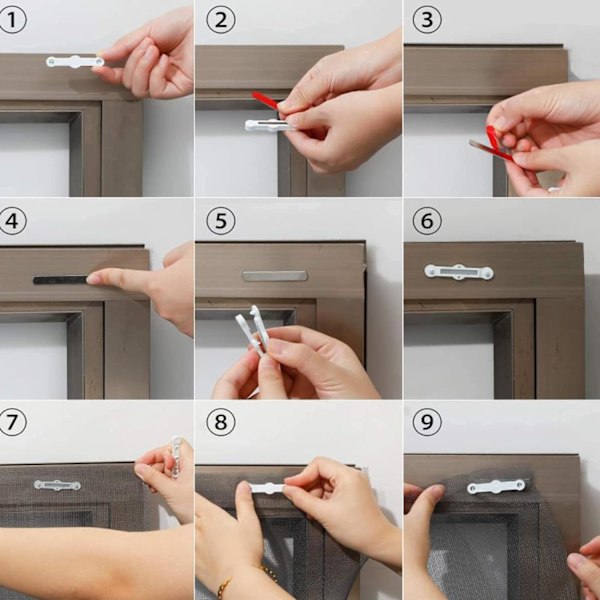 Fönsterskärmklämma för enkel fönsterhantering, fönsterskärmhållarklämmor med stark magnetism och självhäftande fönsterskärmspänne, 12 stycken