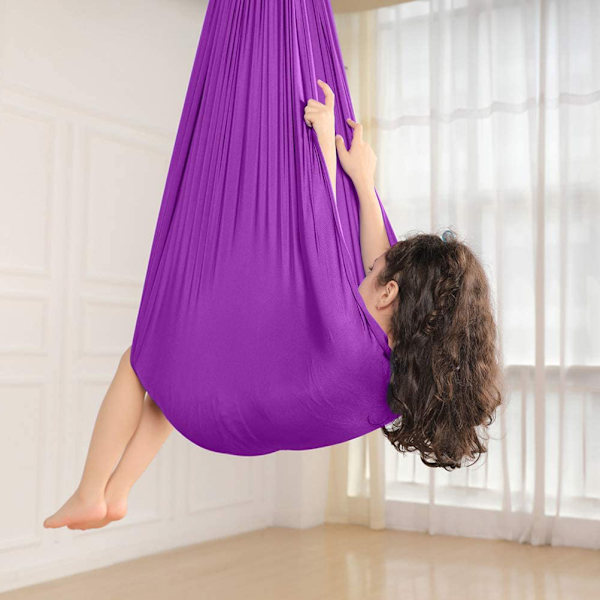 Pod Swing Stol for Barn, Kos Hammock for Sensorisk Integrasjon, Terapi Swing for ADHD Autisme Lindring, Hammock Swing for Motorisk Ferdighetsutvikling