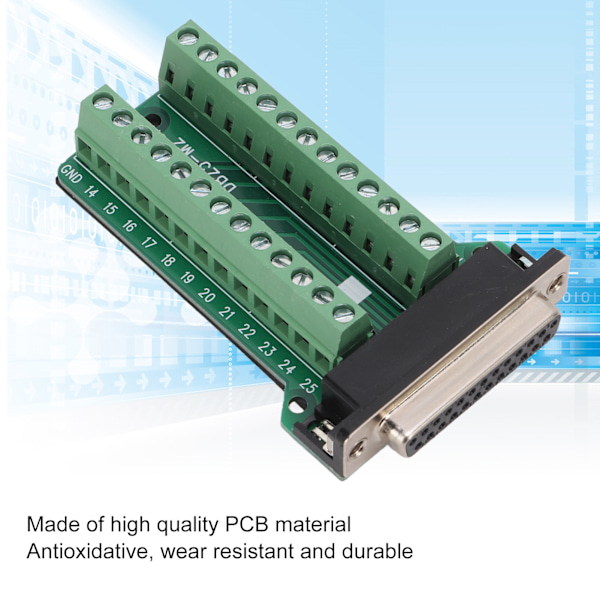25-polig Terminalblockanslutning Signalmodul Nitartyp PCB-kort för kommunikationsfelsökning DB25-M2