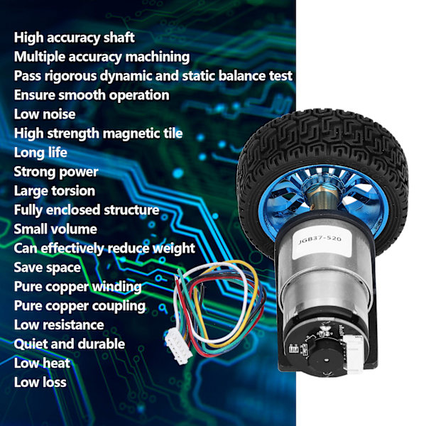 Enkooderimoottorisetti CW CCW akseli DC-vaihteelliset moottorit kannattimella tasapainokärrylle DC12V20RPM