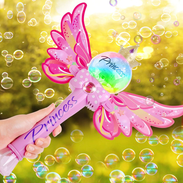 Fairy Bubble Wand-8787 Princess Bubble Wand Pink