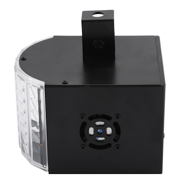 Roterbar LED RGB Mini Kontrollerad Färgglad Scenljus för Party DJ Disco (EU-kontakt)