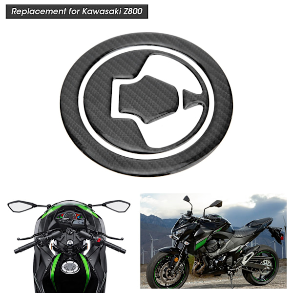 Motorcykel Bränsletank Skyddande Dekal Resin Epoxy Modifiering för Kawasaki Z800 Svart Kolfiber Stil