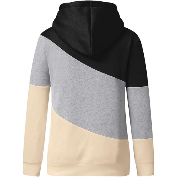 Hættetrøjer til kvinder Pullover Cowl Neck Casual Langærmet Colorblo