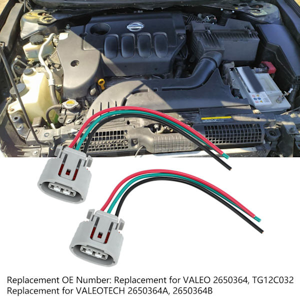 2 kpl Vaihtovirtageneraattorin Korjausliitäntäjohtosarjan Liittimet ALTIMA 2.5L MOOTTORILLE 2007‑2009