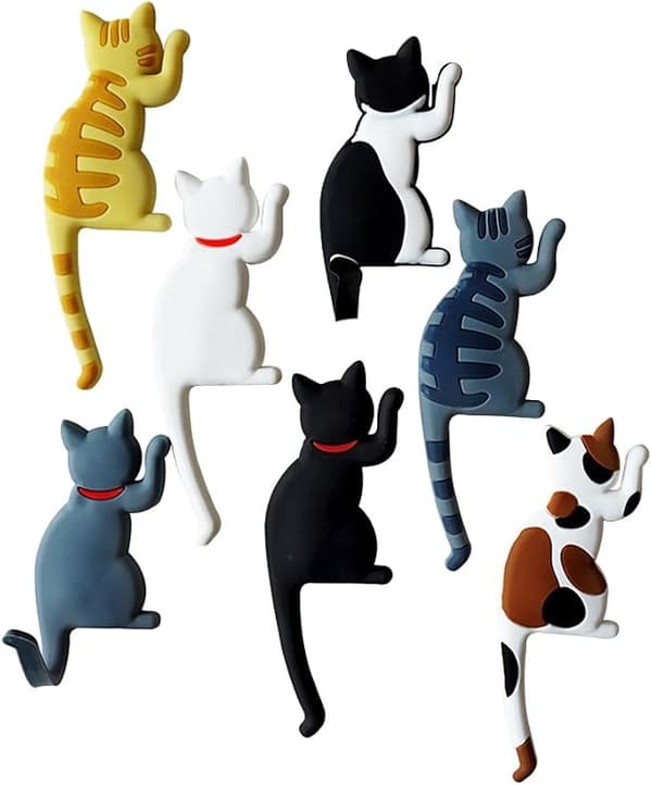 Söt multifunktionell katt magnetisk kylskåpsdekal kylskåpsmagnet H