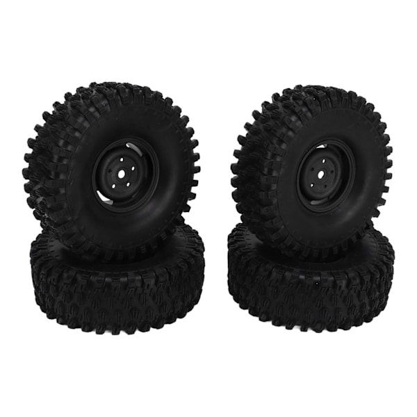 4 st RC Hjulset 1,9 tum 120 mm Diameter Plastdäck för 1/10 Skala RC Off Road Bil Svart