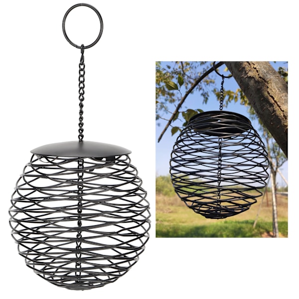 Outdoor Bird Ball Shape Feeder Bird Metal Hanging Feeding Ball WindProof for Gardens