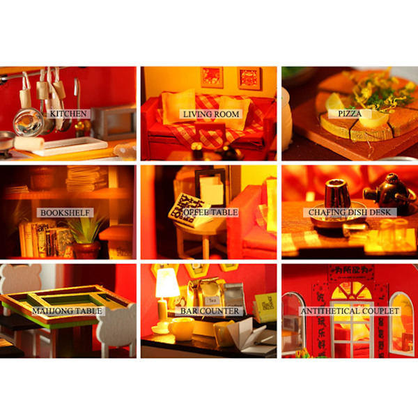 Miniatyr Dukkehustmodeller Kit Miniatyr Dukkehust Møbler Tilbehør Leke Bursdagsgave