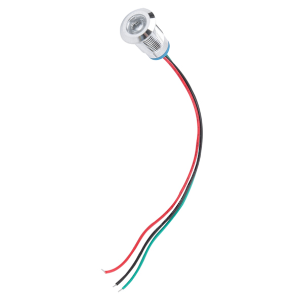4 Sett Forhåndstilkoblede Runde LED-lys Vanntette 2-fargede Lys Felles Anode Elektrode 12mm 3-6V (Rød og Grønn)