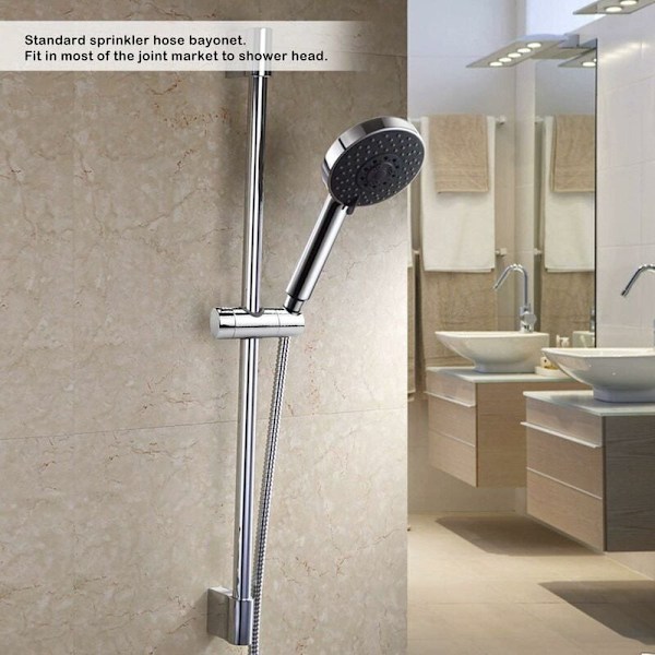 Duschmunstyckeshållare Universal Slider Bar, Kromfinish Justerbar Duschmunstycksfäste För Glidstång 18-25mm, Integrerad Design ABS Material 360