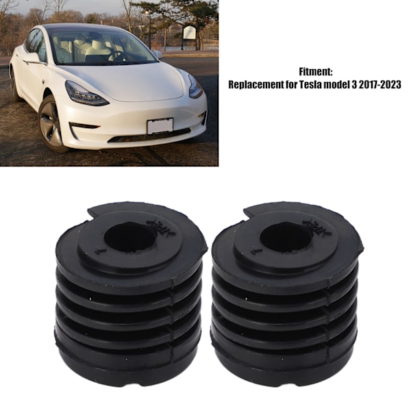 2 st Hood Bumperkuddar 1090735‑00‑C Gummibyte för Tesla Model 3 2017‑2023