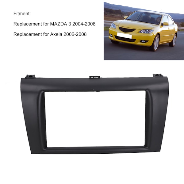2DIN Bilstereo Radio Fascia Dashbord GPS Navigasjon Trim Utbytting for MAZDA 3 2004‑2008