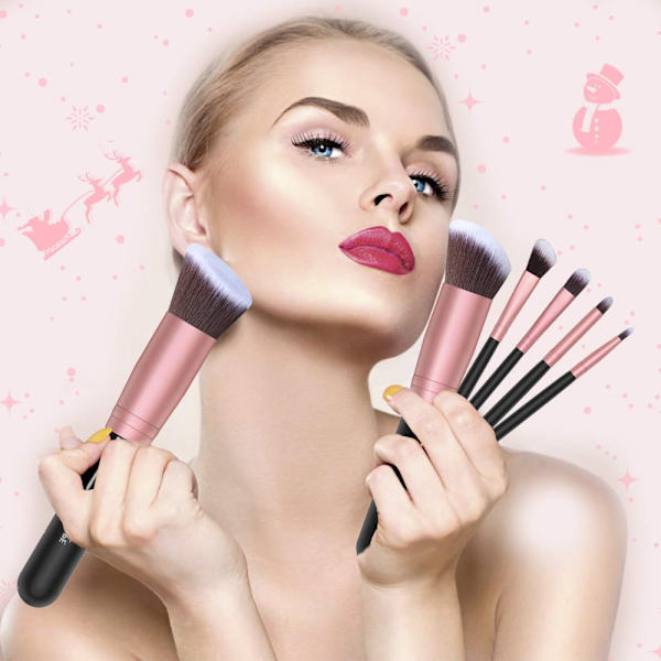 Makeup Brushes 16 PCs Makeup Brush Set Premium Synthetic Foundation Brush Blending Face Powder Blush Concealers Øyenskygger Make Up Brushes Kit (Rose