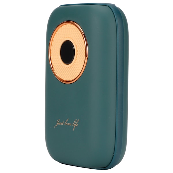 Retro Skivspelare Form Bärbara Handvärmare USB Digital Display Power Bank för Vintergåvor DC5VGrön