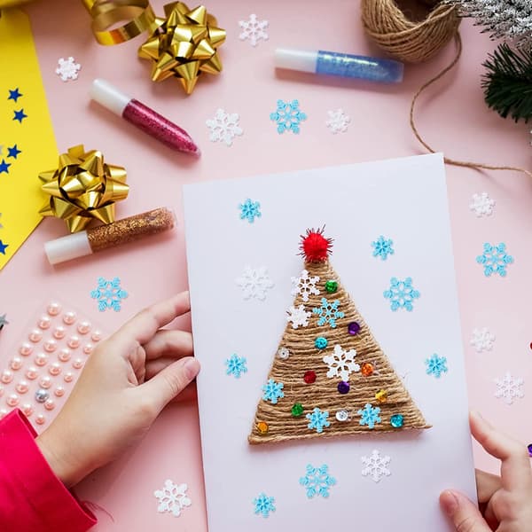 50 Mini små Resin Snøflak DIY tilbehør
