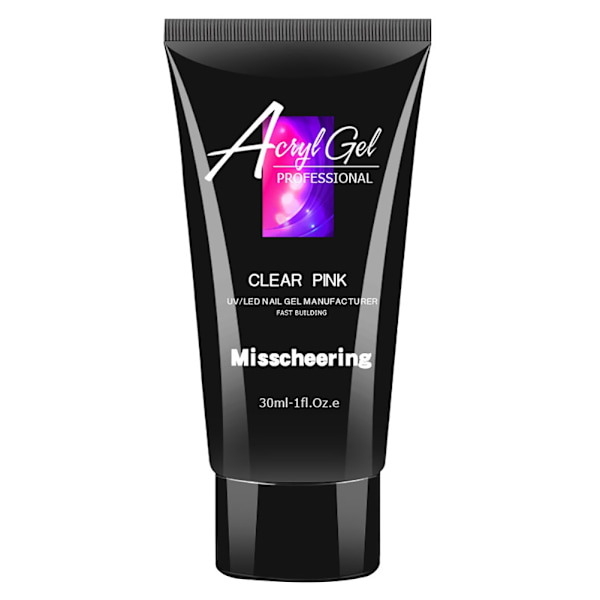30ml Professionell Snabb Kristall Nagelförlängningslim Manikyr UV Gel Builder 7#KLART ROSA