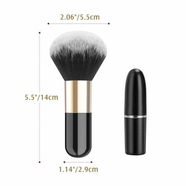 Pudder Makeup Brush, Enkelt Stor Makeup Brush Myk Ansikts Mineral Pudder Foundation Brush Blush Brush for Blending Makeup