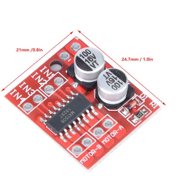 3 stk 1.5A 2-veis DC-motordrivermodul PWM hastighetsregulering Dobbel H-bro Erstatter L298N