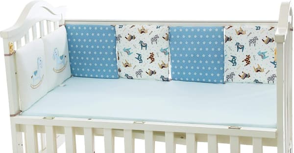 6 stk sengekant redebeskyttelse hodestøtfanger babyseng 30x30 cm