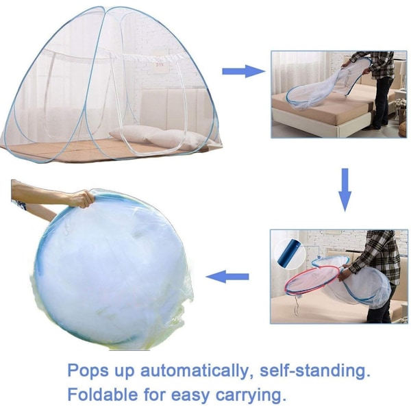 Innovativt Pop Up Sängnätstält, Portabel &amp; Vikbar Design för Oöverträffad Mångsidighet, Perfekt Storlek för Alla Sängar &amp; Enkel Installation, Heltäckande