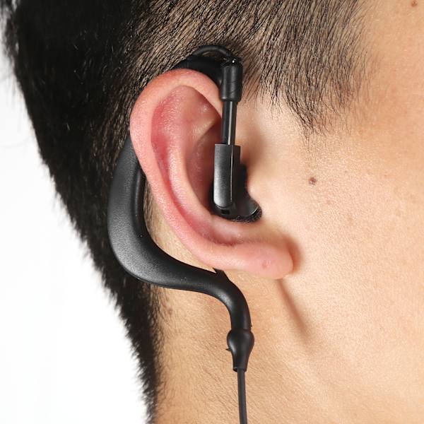 145cm/57in Walkie Talkie Headset Hörlurar Svart Elektroniska Tillbehör för Kenwood TK / TH-serien