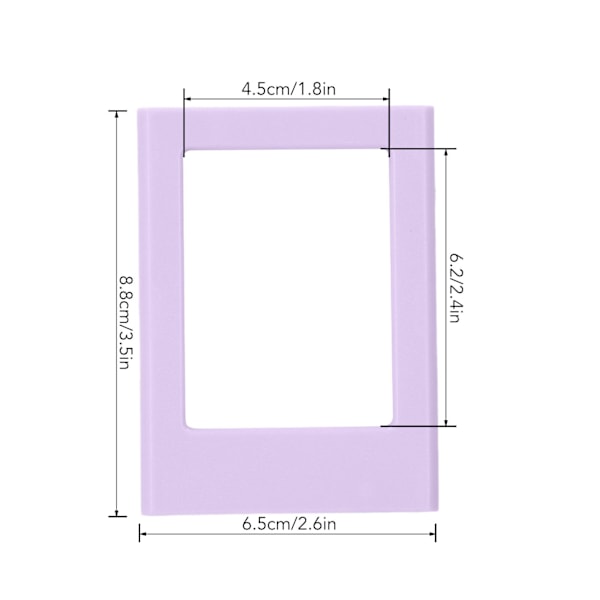 3 tommer Magnetiske Billedrammer DIY Kraftfuld Magnet Sammenkoblingsbar Lille Magnet Foto Ramme til Instant Kamera Mini Fotos Lilla