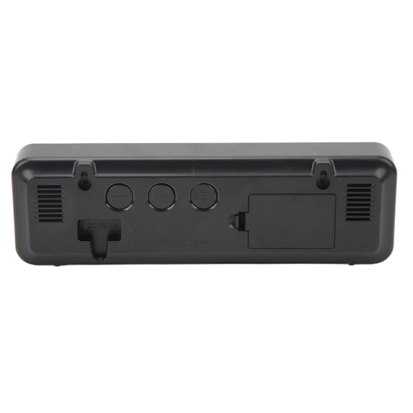 LED 9,1 tommers speilklokke Multifunksjonell digital alarmklokke med dato, fuktighet for soverom, stue, kontor