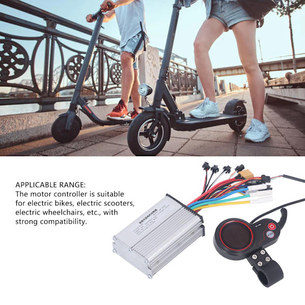 DC48V Børsteløs Controller Intelligent Motorhastighedsregulator til Elcykel Scooter 350W 20A