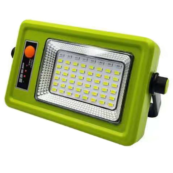 Bærbar solcellelampe med litiumbatteri, multifunksjonell nødlys for utendørs camping, grønn