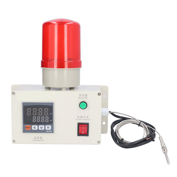 Temperaturføler Alarm Blinkende Lyd Termostat Advarsel Controller AC 220V BEM1101J7ASCT