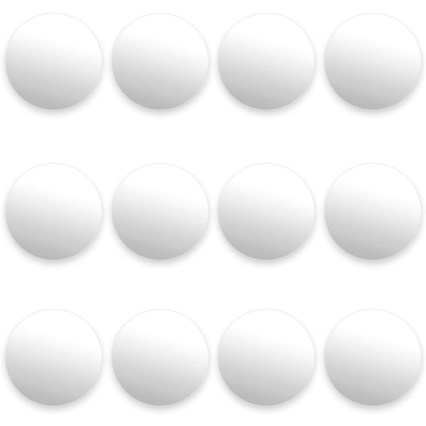 12-pack släta vita fotbollar för standardfotbollsbord