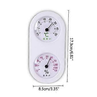 Dial Termometer Hygrometer 2 i 1 Multifunksjon, Mekanisk Dial Temperatur Fuktighet Værstasjoner