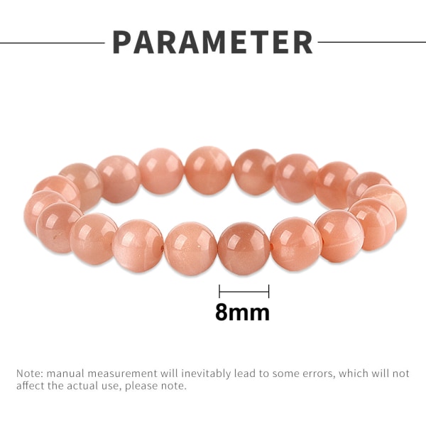 1 8 mm elastisk orange ædelstensarmbånd. Millimeter perler, egnet