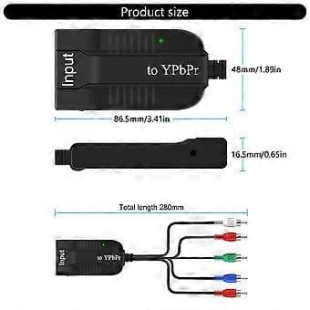 YPBPR-adapter, der understøtter 1080P-opløsning til komponentkonverter til multimedieentusiaster