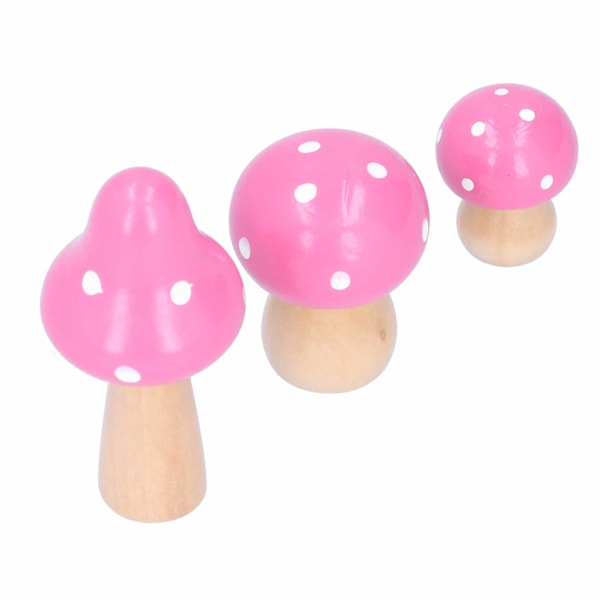 Träsvampar Sagoträdgårdstillbehör, Realistisk Form Ljus Färgdesign För Sovrum Studierum Dekor, 3st/Set Miniatyrfigurer Hög Kvalitet