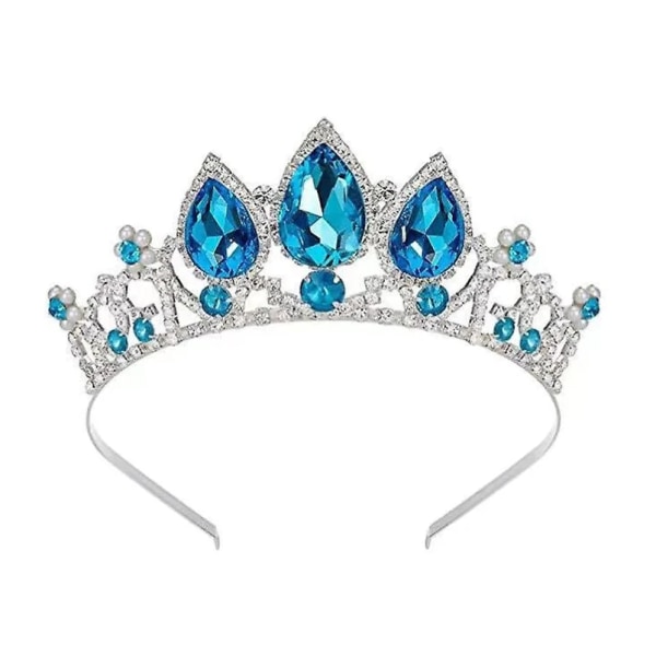 Tiaraer til piger, Princess Crown Sapphire Blue Crystal Rhineston