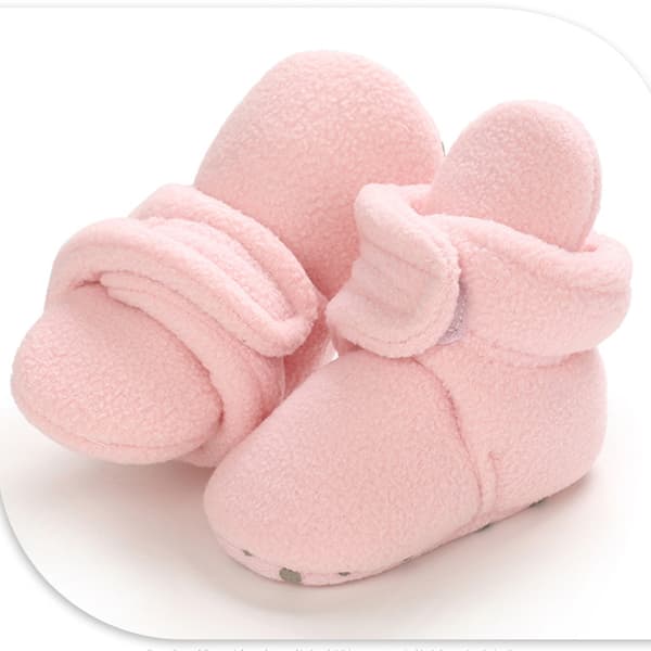 Vinter Varme Spedbarn Nyfødt Barneseng Sokkesko pink 11cm