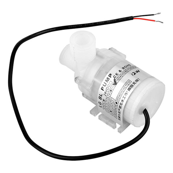 Ultraljudsstyst Mini DC 12V 12W Vit Livsmedelsklassad Borstlös Submersible Vattenpump 3.5m Lyft Höjd