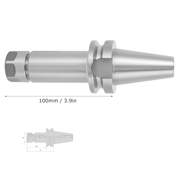CNC-työkalupidike, Collet-puristimen työkalupidike, jyrsintä- ja sorvaustyökalut, korkea tarkkuus 40cr BT30-ER16-100