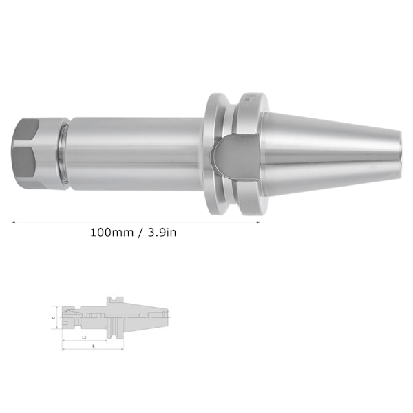CNC Verktygshållare Collet Chuck Verktygshållare Fräsverktyg Hög Noggrannhet 40cr BT30-ER16-100