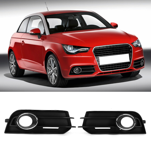 Par Forlygtegitter til Forlygte, Sort 8X0807681A Udskiftning til A1 Cool Hatchback 2‑Dørs 2014
